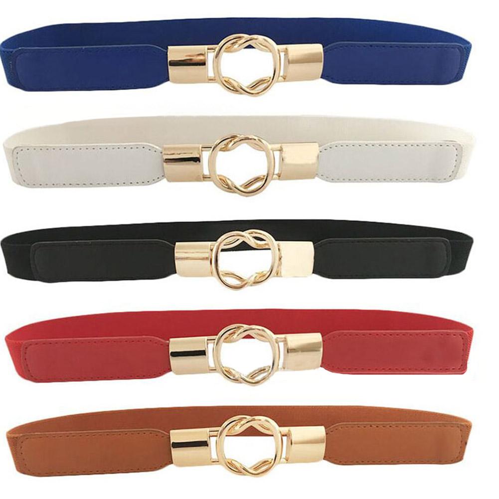 Fashion All-match Elastic Narrow Belt with Buckle