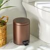 Metal Bathroom Waste Basket Soft Close Step Trash Can Removable Liner Indoor Outdoor Wastebasket Household Commercial Use 1.3