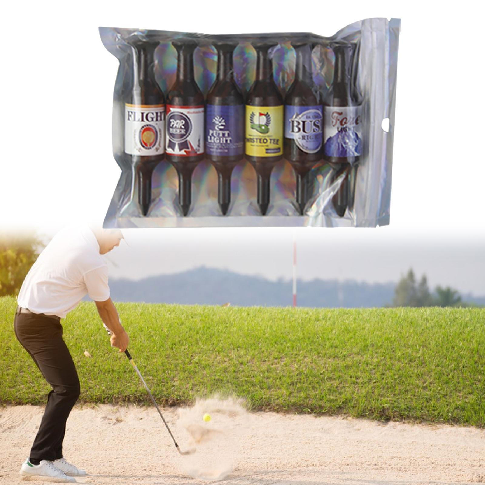 

6 шт. пивные бутылки гольф-тройники мяч держатель для ногтей забавные тренировочные принадлежности для гольфа вниз