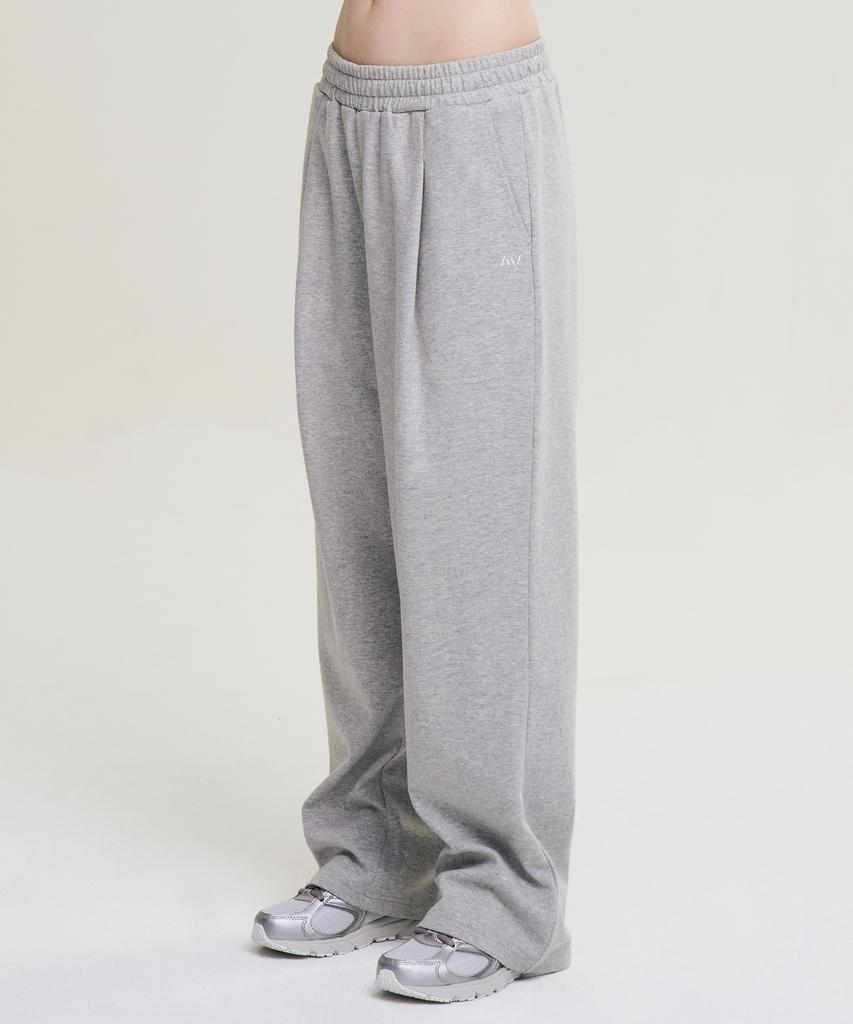 Leijibi [Summer 2-Pack] Single-Pleat Sweatpants Athletic Wear Training Wear Wide Elastic Waist Pants W (2 Colors)