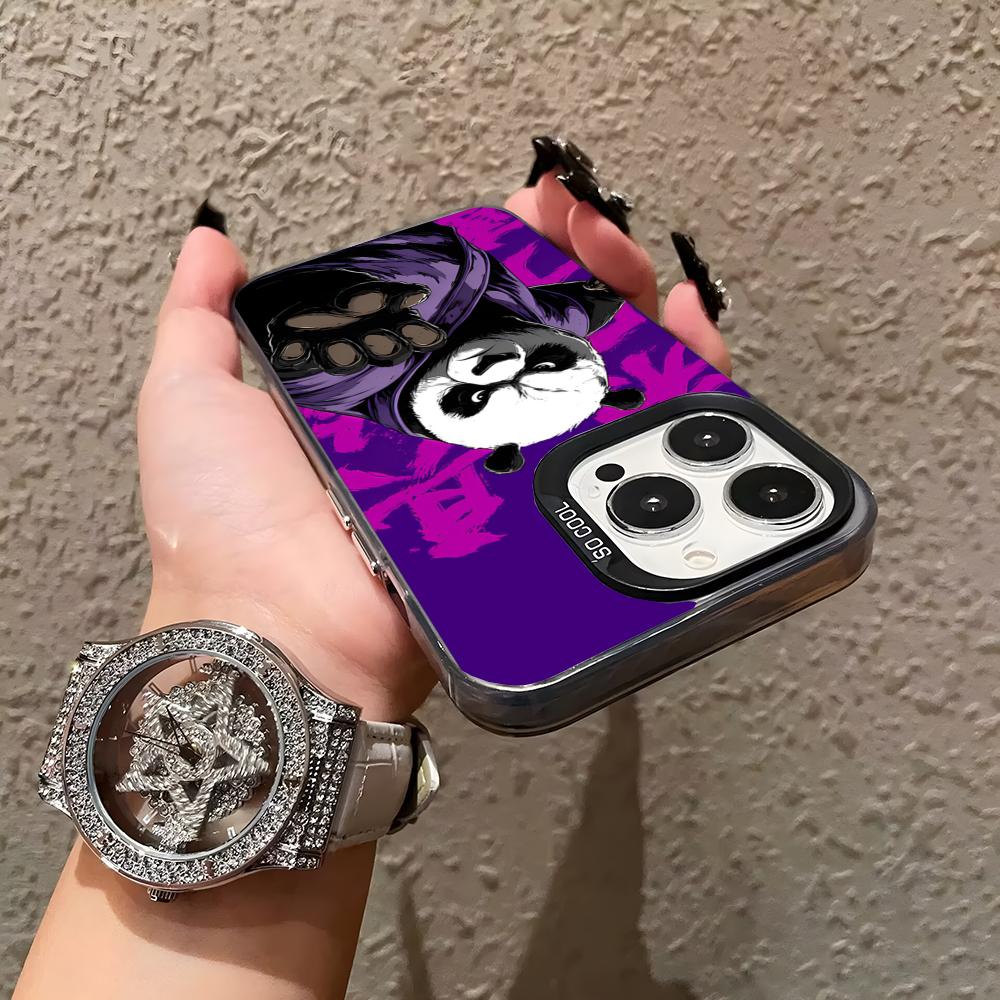 Kung Fu P-PandaES Phone Case Matte Colored Silver For Iphone 17 Air 16 15 14 Pro 13 12 Plus 11 7 8 Max Luxury Cover