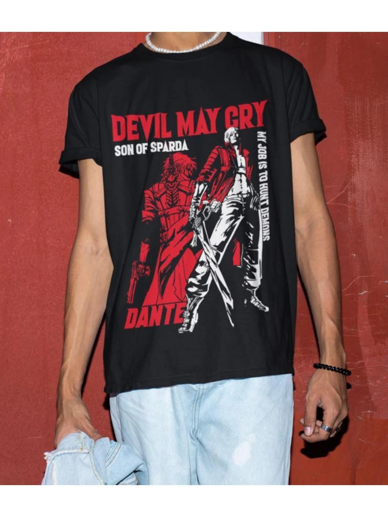 

Мужская футболка Dante Devil May Cry 3 Devil Trigger Battle Game - Повседневная игровая одежда с принтом, Эксклюзив для фанатов - Я... S разноцветный