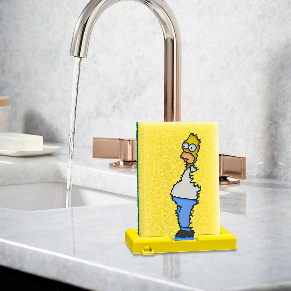 Cartoon Sponge Holder for Kitchen Sink Drying Rack Dish Sponge Caddy Kitchen Sponge Holder Kitchen Sink Organizer