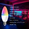 WiFi Smart Candle Light with Alexa Voice Control, RGBCW Table Lamp, E14/E12 Bulb, Tuya Smart Life Compatible