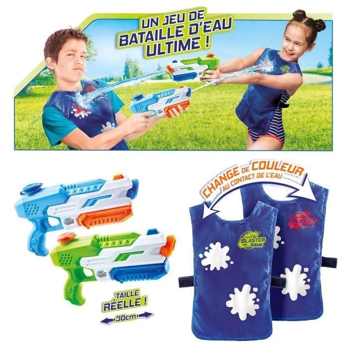 Jeu de Bataille d'Eau CANAL TOYS - Hydro Blaster Game - 2 pistolets + 2 dossards color change