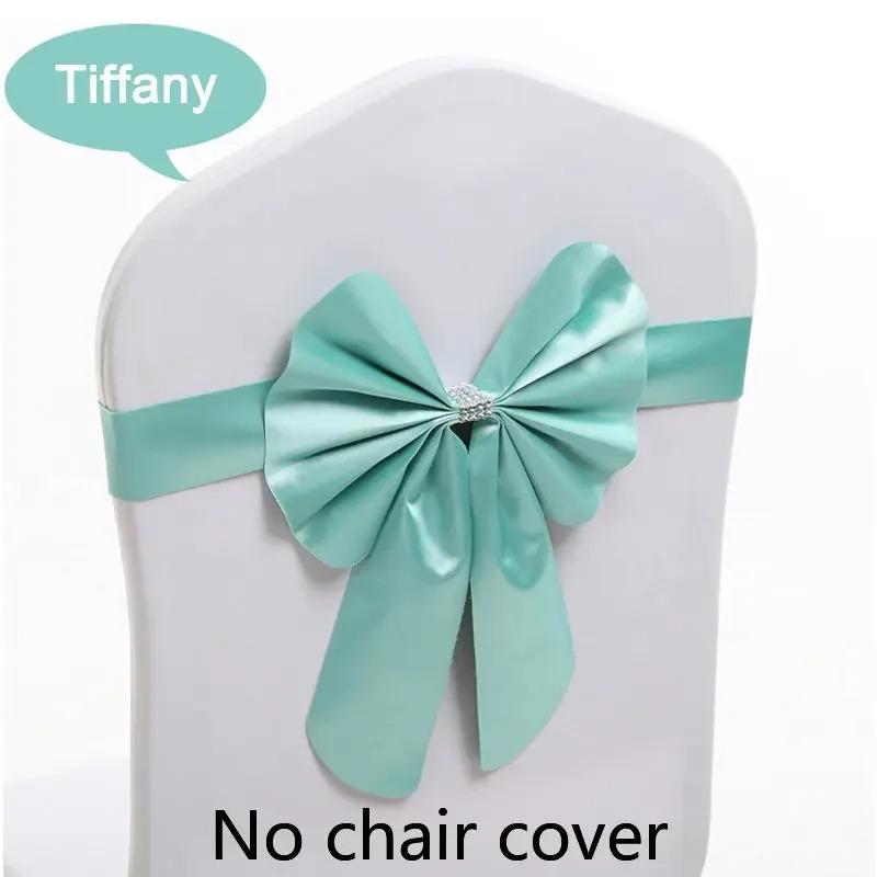 10pcs New Sashes Elastic Bow Tie Ready Made Chair Sashes Band For Wedding Party Hotel Banquet Event Decoration Wholesale