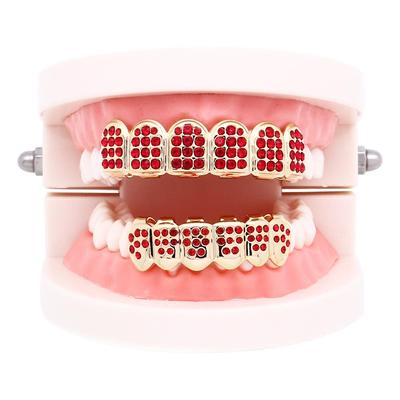Europejski Wielokolorowy Złocony Hip Hopowy Wampirzy Świąteczny Grill Sześciozębny