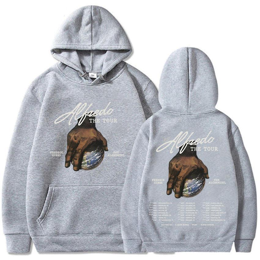 Freddie Gibbs ALFREDO Tour Hoodies Autumn/Winter Loose Hooded Sweatshirts for Male Warm Fleece Men Women Pullovers Streetwear