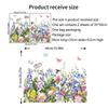 Flowers Vines Wall Decals, Removable Green Plants Leaves Peel and Stick Wall Stickers, Elegant Floral Art Mural Wallpaper