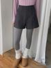 Solid Color High Waist Thickened A-line Wide Leg Winter Shorts - Korean Style Casual Pants for Women