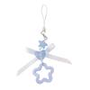 Handmade Angel Wing Phone Pendant Sweet Ribbon Bowknot Keychain Heart Beaded Phone Lanyard Acrylic Keyring Ornament