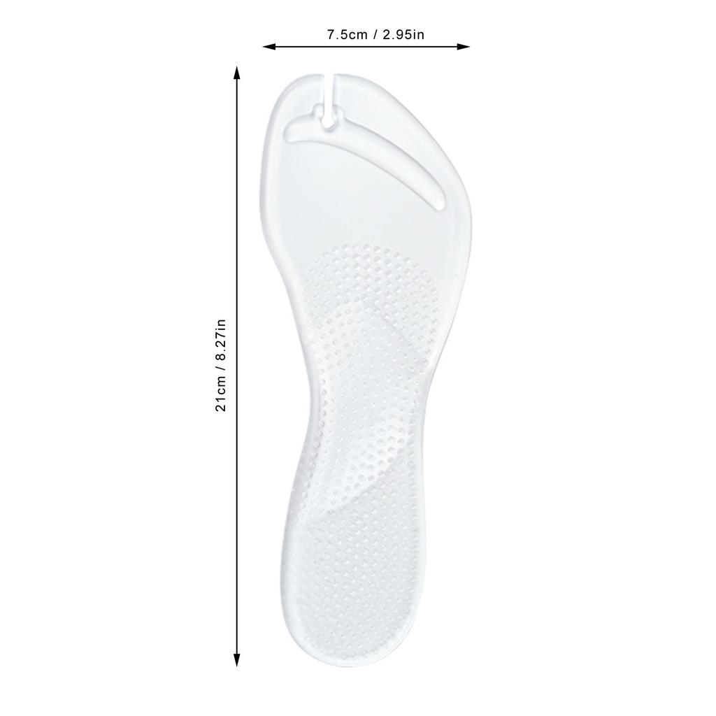 4pcs Flip Flop Insoles Self Adhesive Arch Support Cushion Insert for Thong Sandals Slippers Insoles Transparent