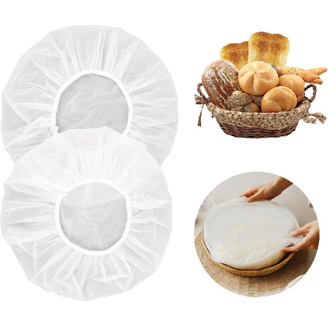 MAQIHAN Reble Bowl Covers for Bread Proofing 2pcs Eva Plastic Bowl Cover Stretch Elastic Food Storage Wrap Shower Caps Sourdough Rising Basket Dough