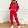 Women's Sweatsuit - Loose Fit Hoodie and Straight Leg Sweatpants Set for Casual Everyday Wear