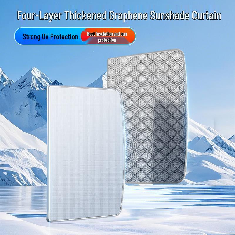 Enhanced Graphene Sunroof Sunshade for Tesla Model 3/Y - Cooling Sun Protection (New Version)