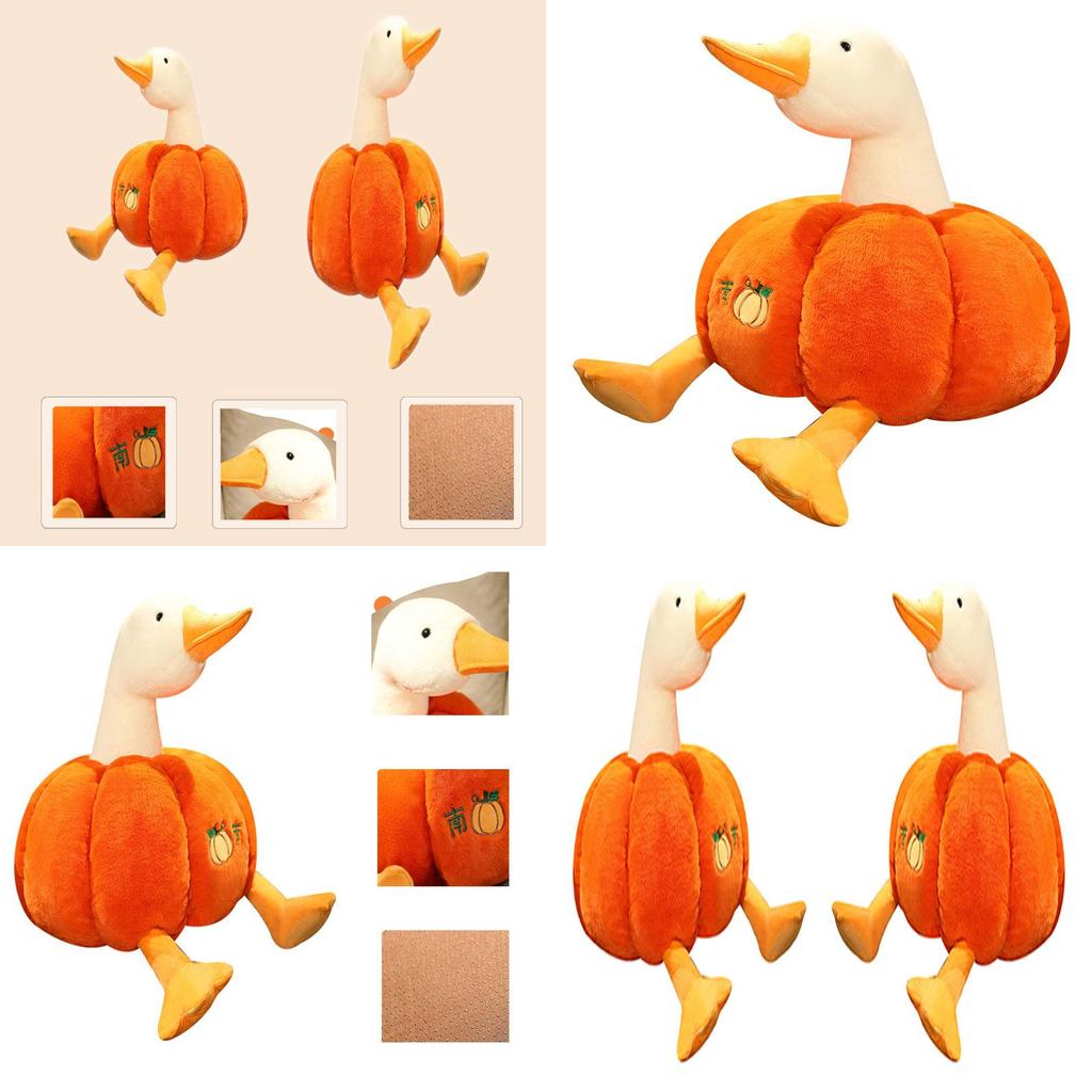 Pumpkin Duck Plush Toy Cute Gift For Kids And Animal Lovers