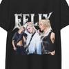 FELIX Vintage K-Pop T-Shirt Inspiriert von Felix, dem charismatischen Mitglied von Stray Kids Ein perfektes Design für echte K-Pop-Fans und Streetwear-Liebhaber