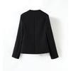 Korea Autumn and Winter New Women's Round Neck Single-breasted Small Fragrance Short Temperament Cardigan Casual Coat.