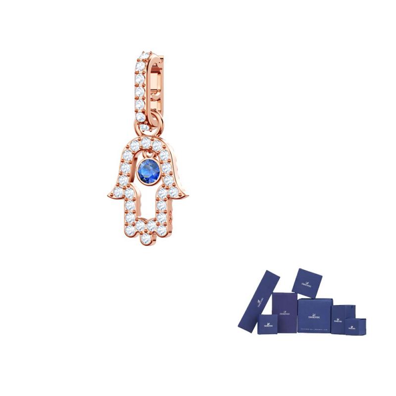 Swarovski Remix Kollektion Blauer Samojede Wächter Hand Anhänger Ohne Kette Unisex Schmuck 5434402 Box (Random Color) white