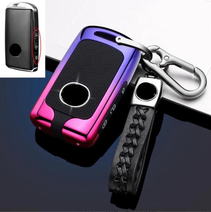 Heißes Innenraum Zubehör Auto Zinklegierung 3 Tasten Schlüsselhülle Abdeckung Halter Für Mazda 3 Alexa CX4 CX5 CX8 Schlüsselanhänger Auto Innenraum Zubehör