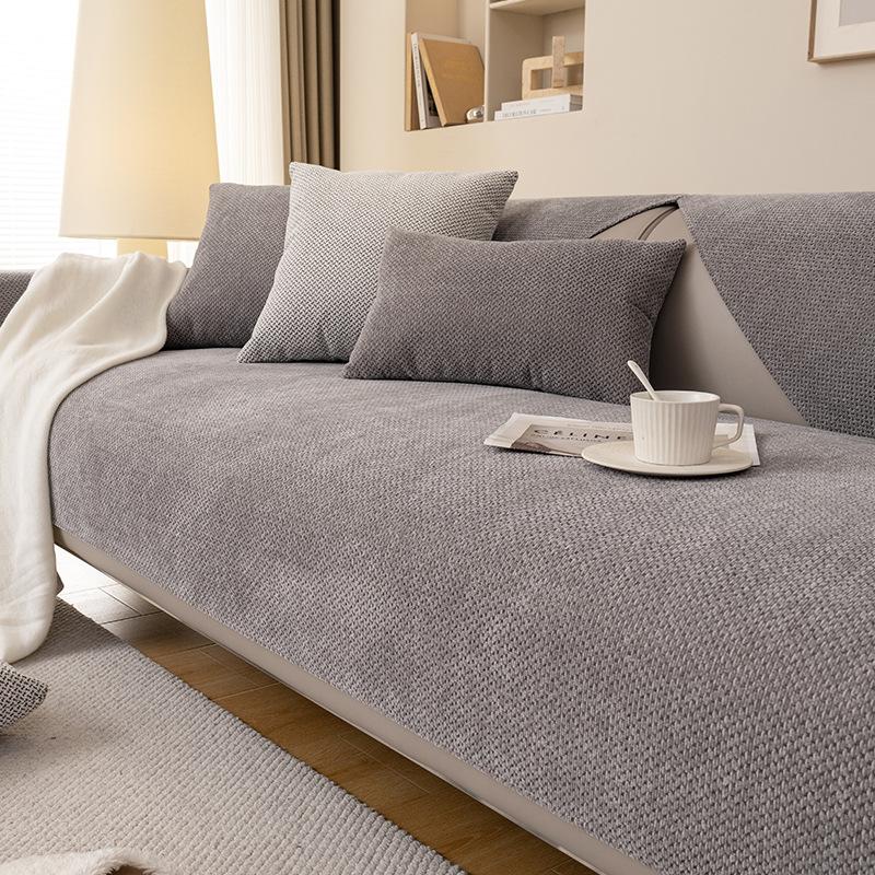 

1 шт. Чехол на подушку для дивана из шенилла, Современный минималистичный снежный чехол для дивана, Подходит для домашних животных, Противоскользящий, для кресла, двухместного дивана, 3-местного дивана, 4-местного дивана 90*160CM