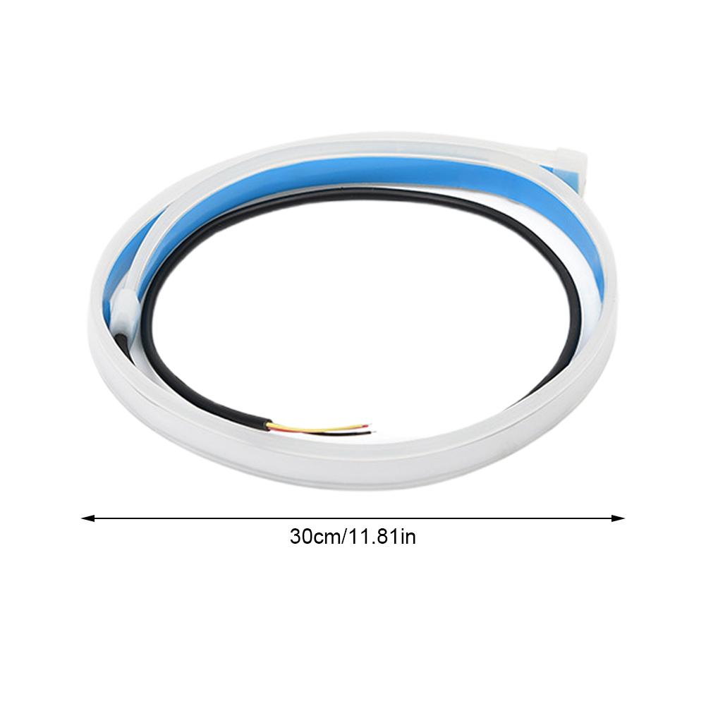 30cm Car Hood Light Strip Daytime Running Flexible LED Auto Decorative Atmosphere Ambient Lamps DRL 12V