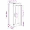 Wall Mounted Cabinet Black Oak Effect 34.5 x 34 x 90 cm