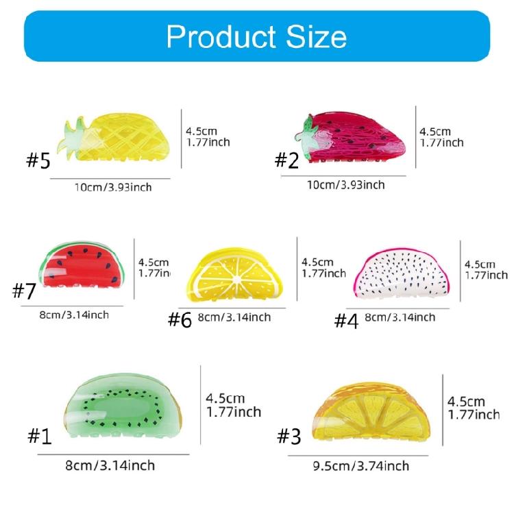 Modern Fruit Shape Hair Holder Birthday Hairpiece Acrylic Clamps Hairp Decoration for Creative Hairdos Home or Event