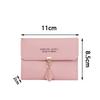 Fashion PU Leather Women Short Wallet Multi-Cards Leaf Tassels Slim Small Wallet Hasp Design Card Bag Holder Women Girls