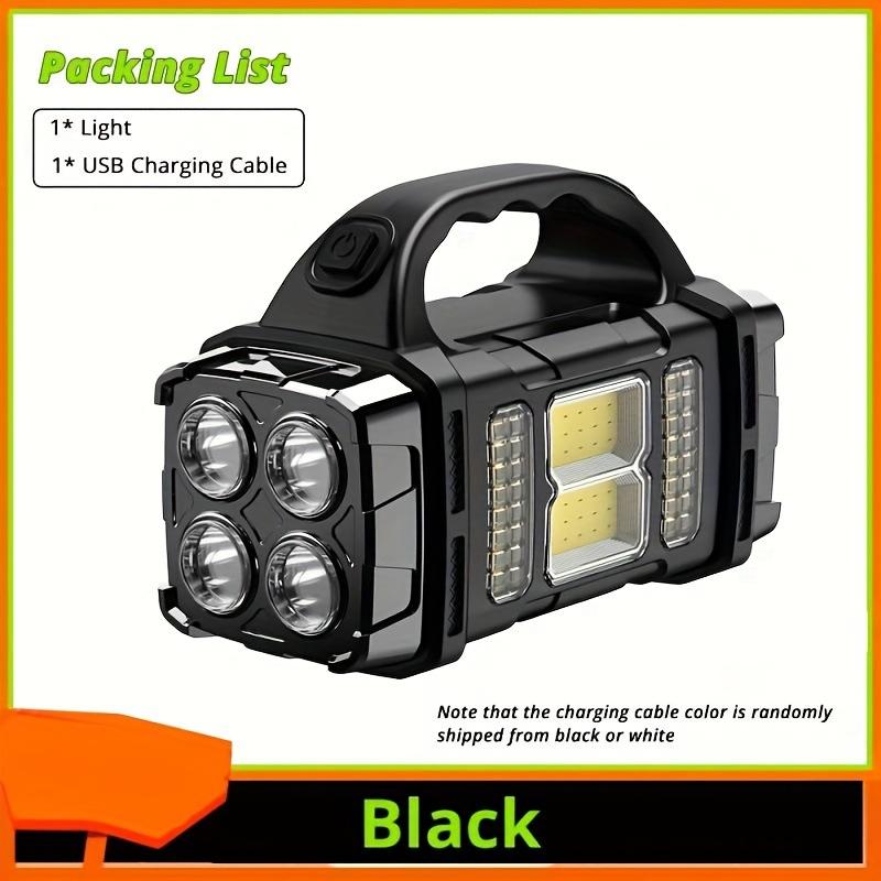 Solar Portable Light Outdoor Emergency External Strong Light Charging L Flashlight USB Dual Light Source Camping Exploration