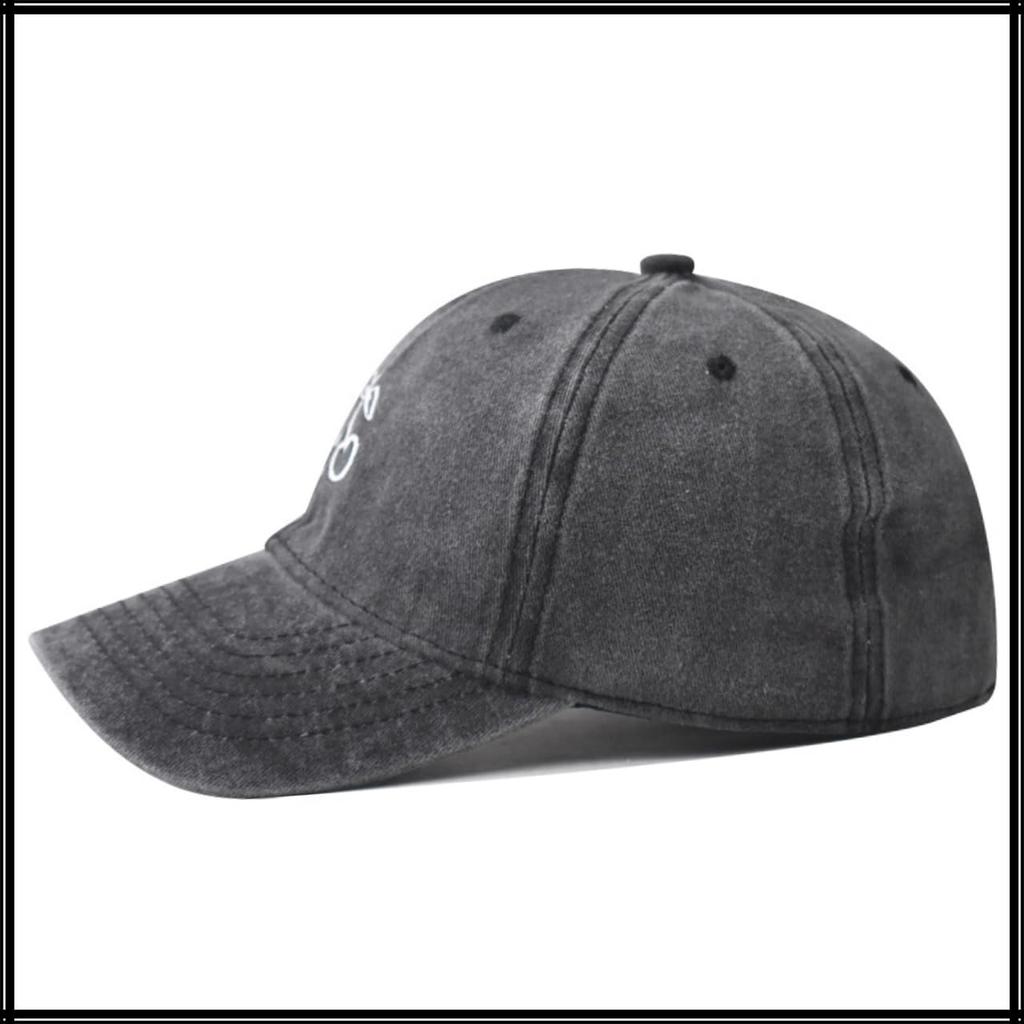 Baseball CZA416 [White Fang] Hat, Cap, Cap, Embroidered, Cherry, Sports, Outdoor, Adjustable, Women's, Men's, (Khaki)