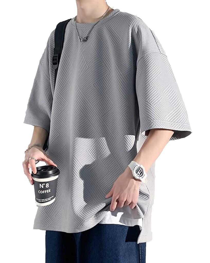 Summer Short Loose Large Big Summer Crew Cut and Summer [Poperdision] Men's Clothes, T-Shirts, Sleeves, 5/8 Sleeves, Fit, Size, Cool, Silhouette,