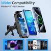 Dual Coil Fold Screen Car Fast Wireless Charger Stand Holder For  iPhone 16 15 14 Pro Max Samsung Galaxy Z Fold 6 5 4 S24 Ultra