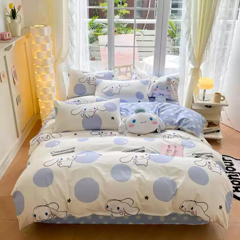 Cute Pink Cinnamoroll Duvet Cover Kids Cartoon Bedding Set For Girl Gifts Single Queen Duvet Covers Bedroom Decoration
