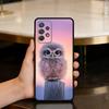 C-Cute A-Animal O-Owl Phone Case For Samsung Galaxy A73,A72,A71,A70,A53,A52,A51,Soft Silicone Black Cover