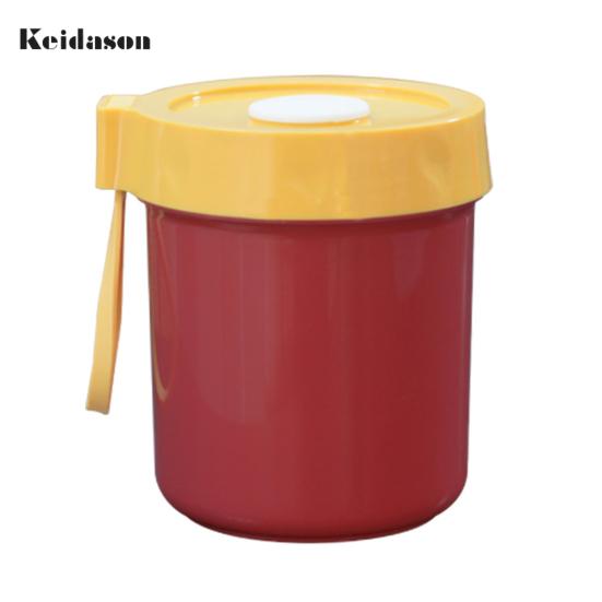 

450 мл Полезная герметичная пищевая пластиковая кружка для овсянки, чашка для супа, контейнер для каши для завтрака, ежедневное использование красный