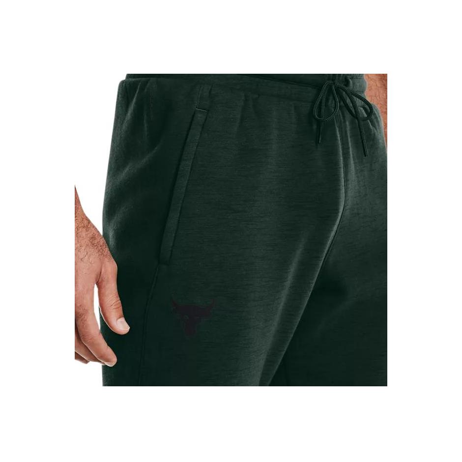 Under Armour Fleece Sweatpants With Cuffs Men Bottoms Green 1357203-384