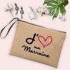 Best Godmother In World Print Cosmetic Bag Women Neceser Makeup Bag Linen Zipper Pouch Travel Toiletry Organizer Godmother Gifts