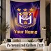Custom Text Tapestry Anderlecht FC Print Wall Tapestry Indoor Living Room Wall Decor