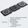 15W Magnetic Wireless Charger: Multi-functional Trio for Phones, Earphones, Watches with Smart Display
