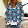 Women's Fashion Short Coat Casual Long Sleeve Printed Single Breasted Plush Top