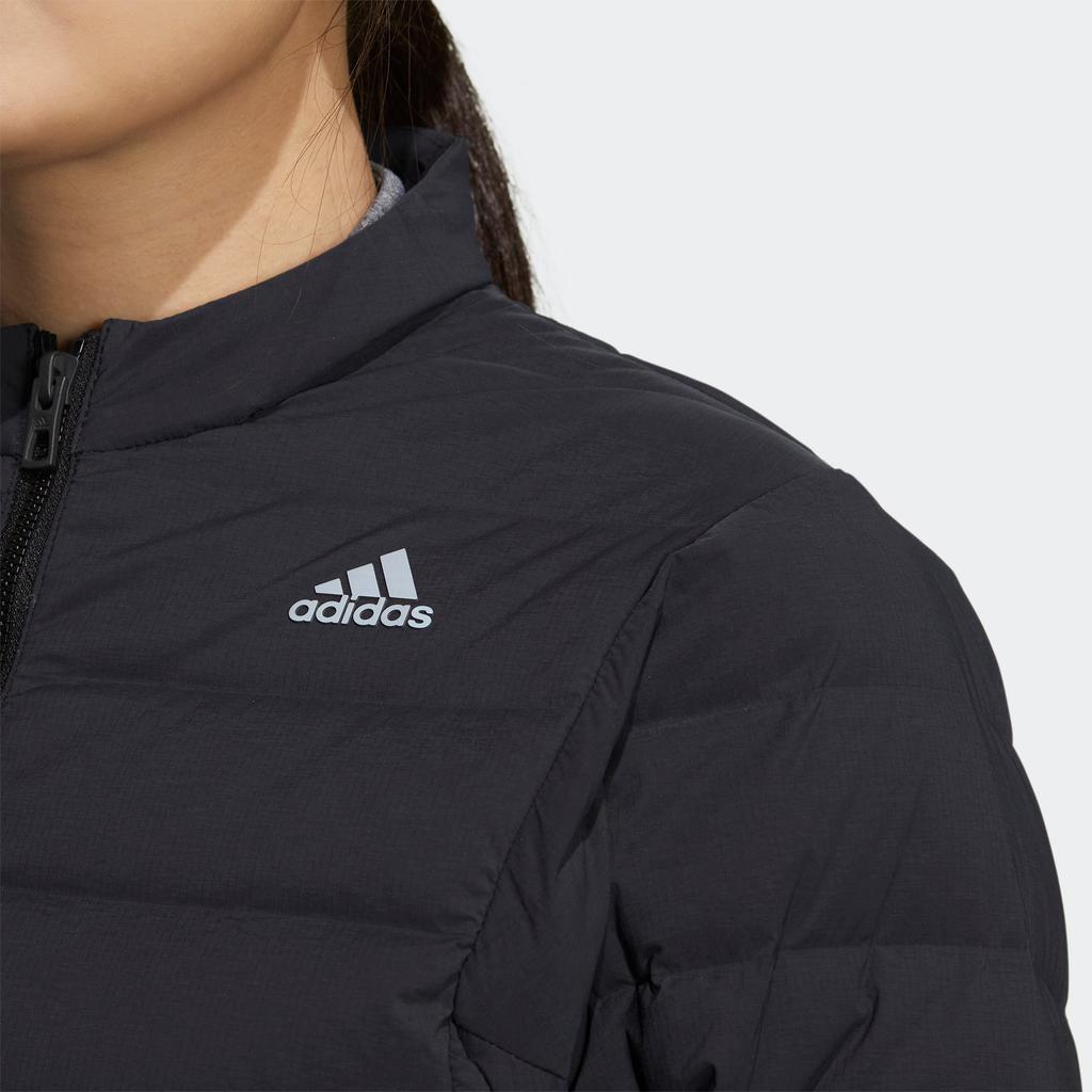 Adidas Contrast Color Brand Logo Printed Golf Sports Down Jacket Women Jacket Black HG1705