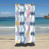 Retro Pineapple Wave Beach Towel 80's 90's Throwback Pink Purple Beach Decor Towel Tropical Retro 90's Chic Fruit Gift for Her