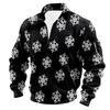 Men's Solid Color Corduroy Zipper Neck Long Sleeve Top Men's Casual Lapel Top