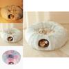 Luxurious Long Plush Cat Cave Tunnel Warm Foldable Pet Bed Ideal For Cats And Small Dogs Featuring Cozy Design