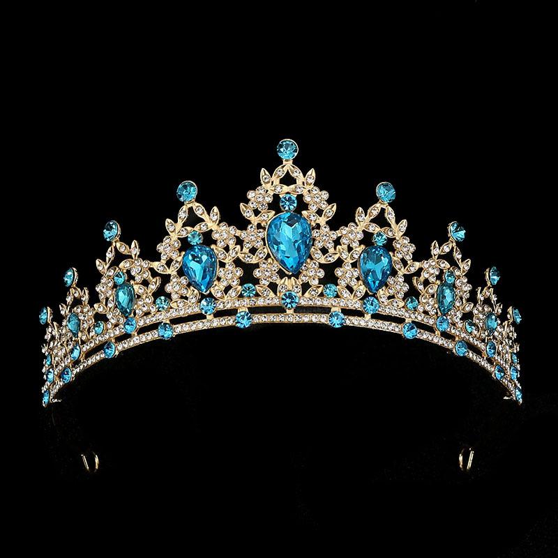 

Свадебные украшения принцесса корона барокко аксессуары для волос корона на день рождения сплав производительность повязка на голову повязка на голову