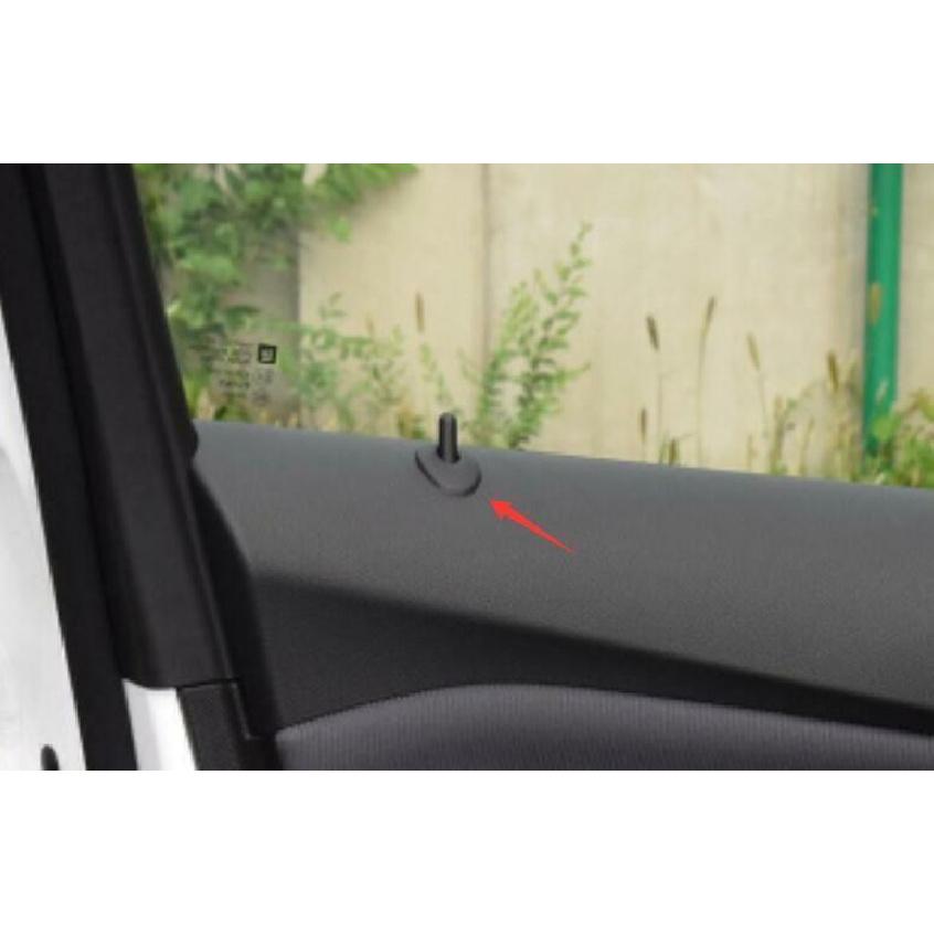 For Chevrolet Cruze 16-19 Black Titanium Inner Door Bolt Lock Down Cover Trim 4x