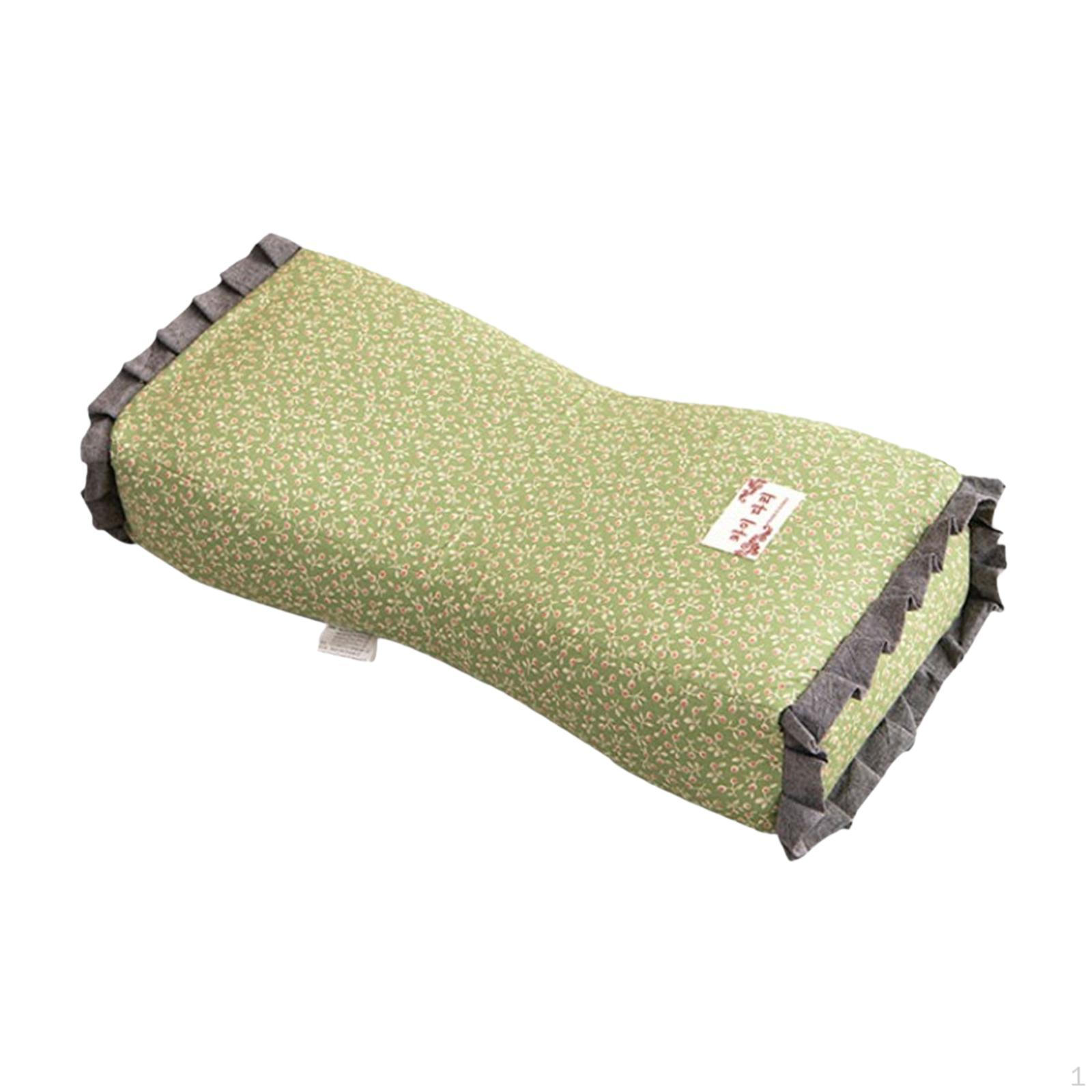 

Buckwheat Bed Pillow Removable Washable Cover Multipurpose Sleeping Neck for зелений