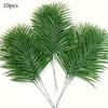 Plantes Artificielles Fleurs Mariage Festival Décoration de Fête Décor Maison Cour Jardin Feuilles de Palmier Tropicales en Plastique avec Tiges