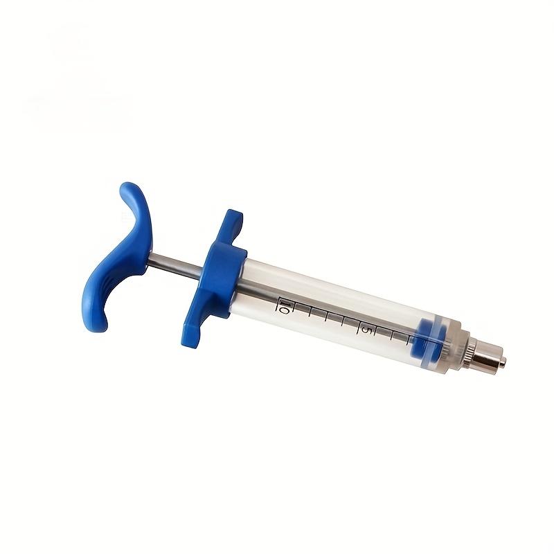 

10 мл Пластиковый Стальной Инъектор для Ветеринарного Использования - Синие Ручки, Прочный Пластиковый Шприц с Запасными Частями, Идеально подходит для Животноводства и Ветеринарии